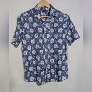 UNTUCKit Blue Floral sz L Men's Casual Shirt